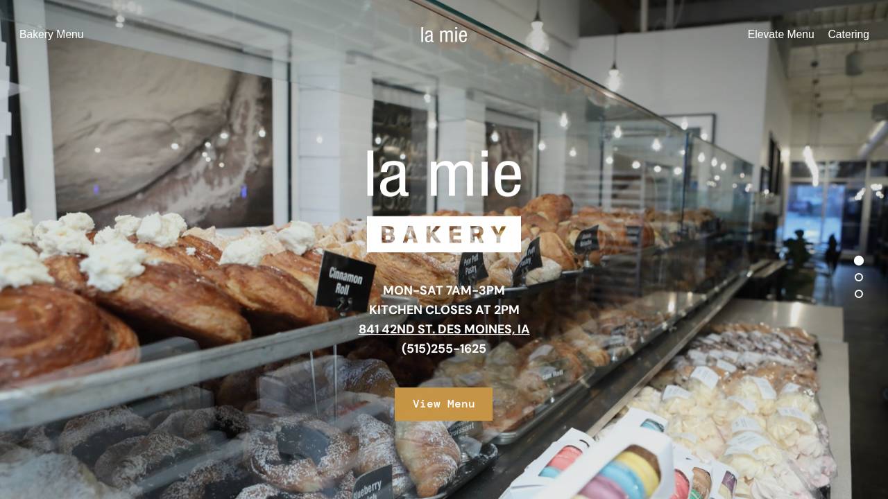 La Mie Bakery Inc. website screenshot