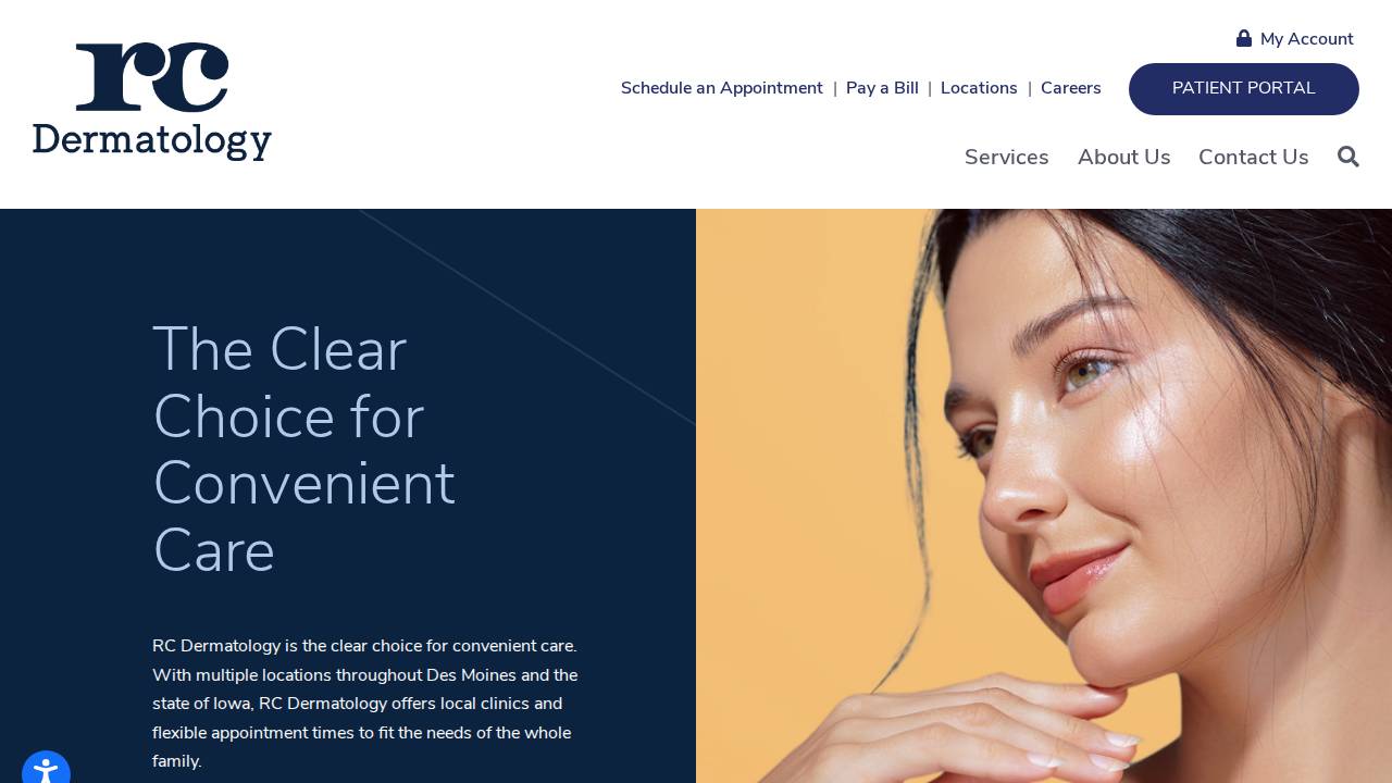 Iowa Dermatology Clinic Plc website screenshot