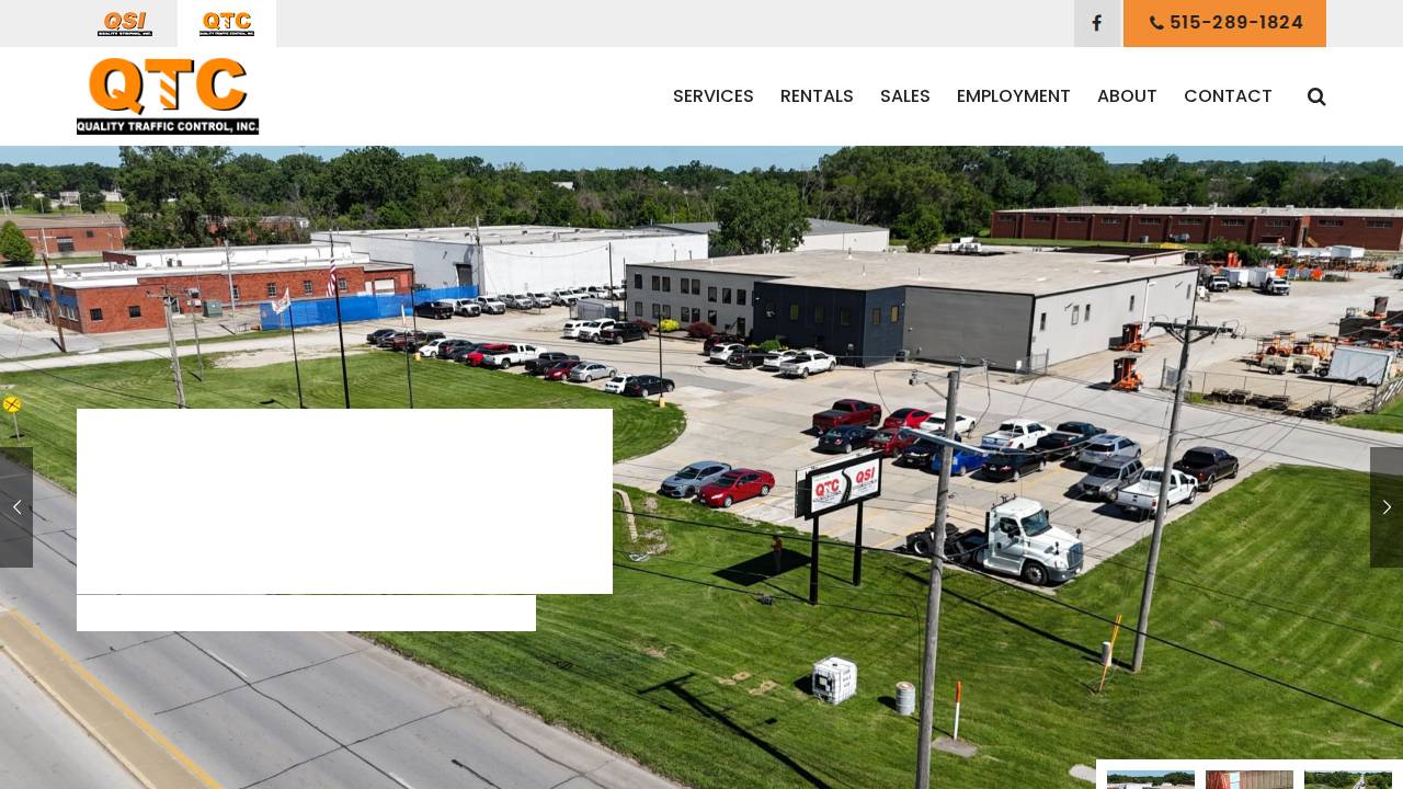 Quality Traffic Control Inc. website screenshot