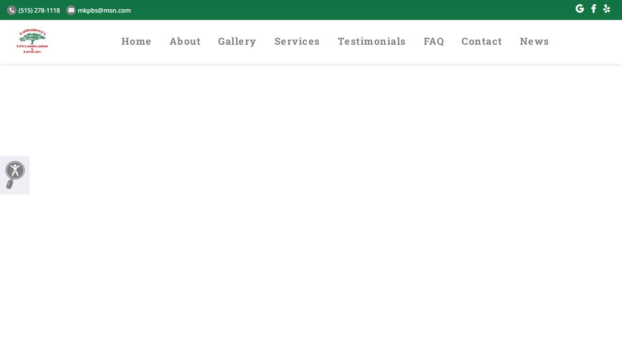 Kaldenberg Landscaping Inc. website screenshot