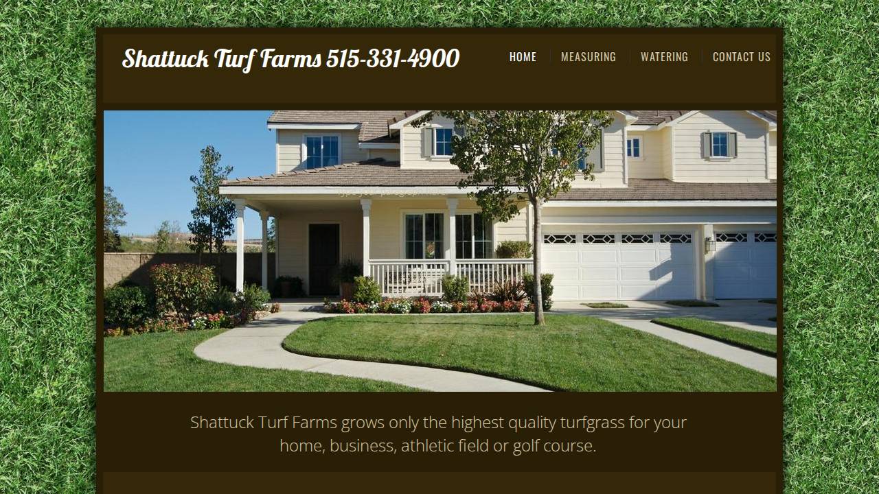 Shattuck Sod website screenshot
