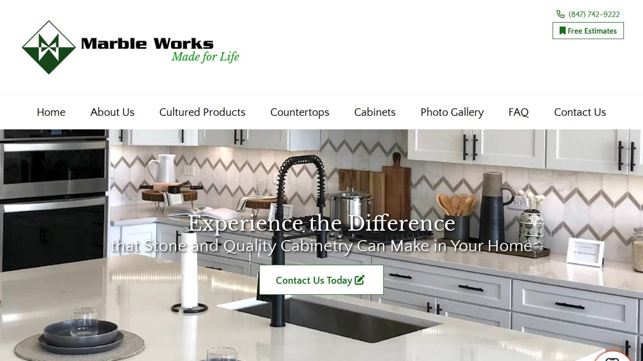 Marble Works Inc. website screenshot