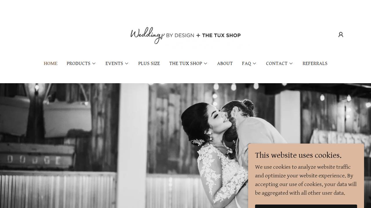 Weddings By Design website screenshot