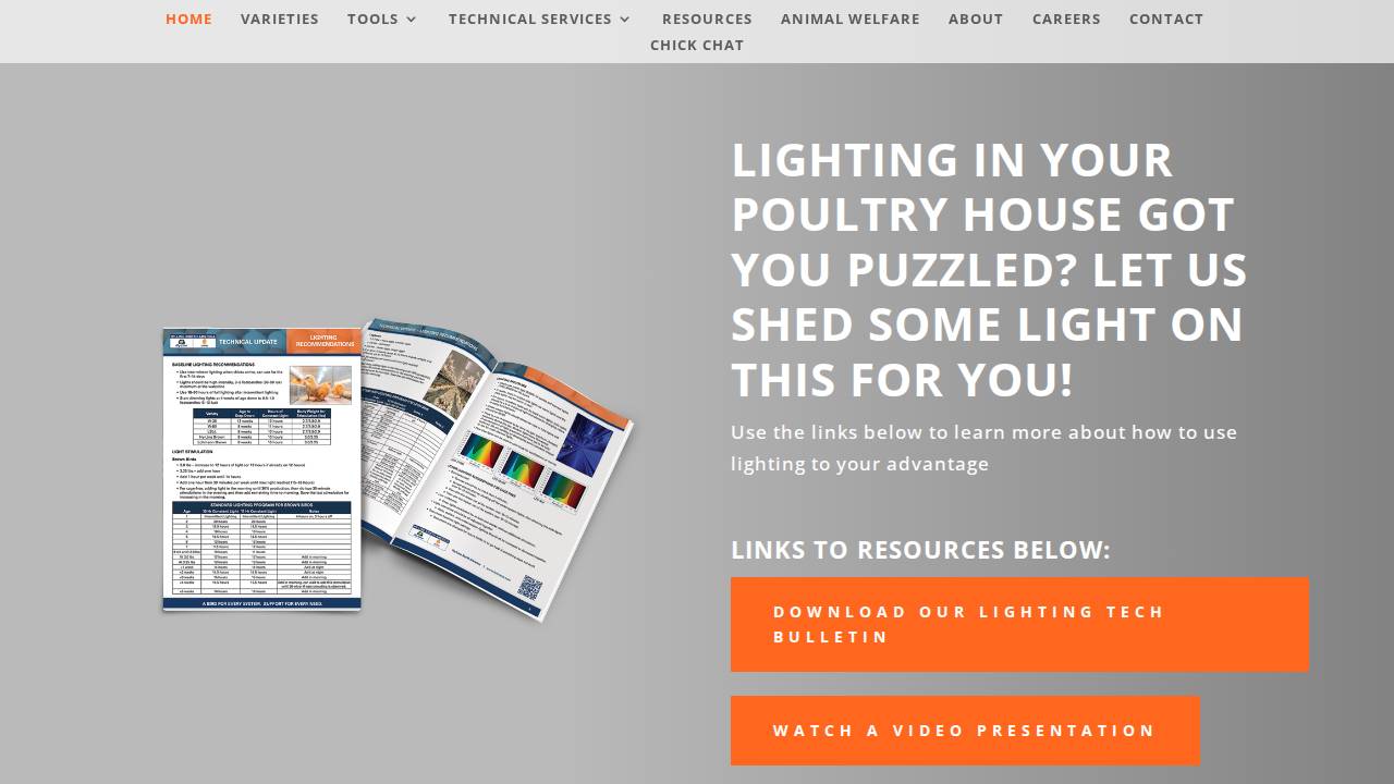 Hy-Line North America LLC website screenshot