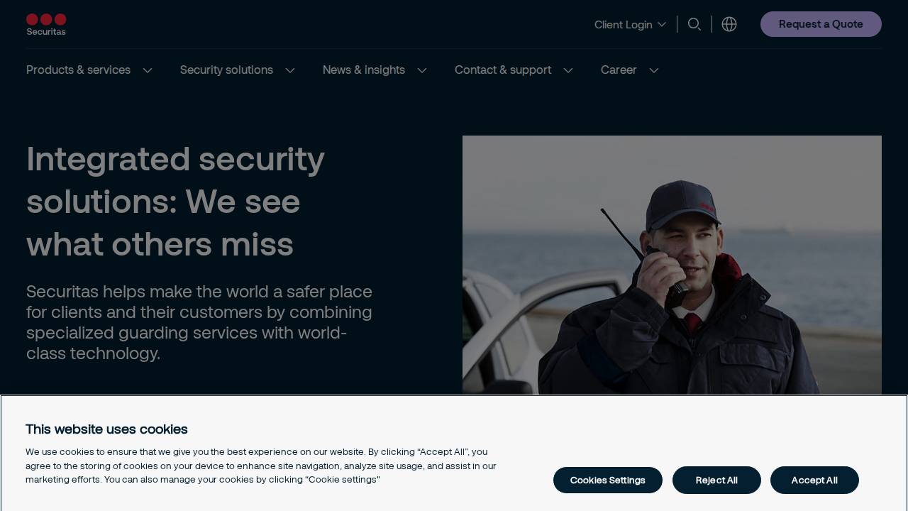Securitas Security Services USA Inc. website screenshot