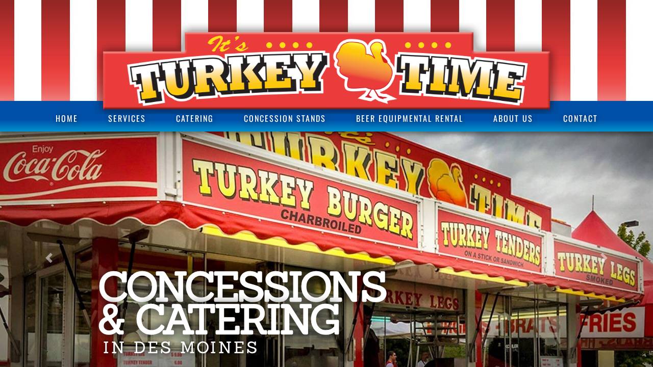 Turkey Time Concessions LLC website screenshot