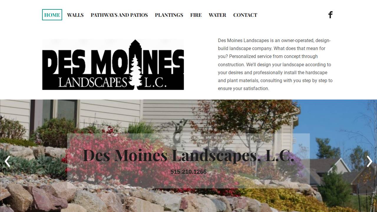 Des Moines Landscapes Lc website screenshot