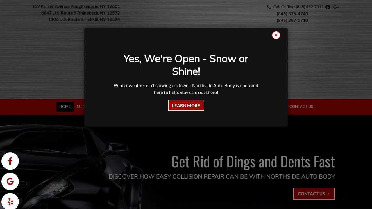 Northside Autobody website screenshot