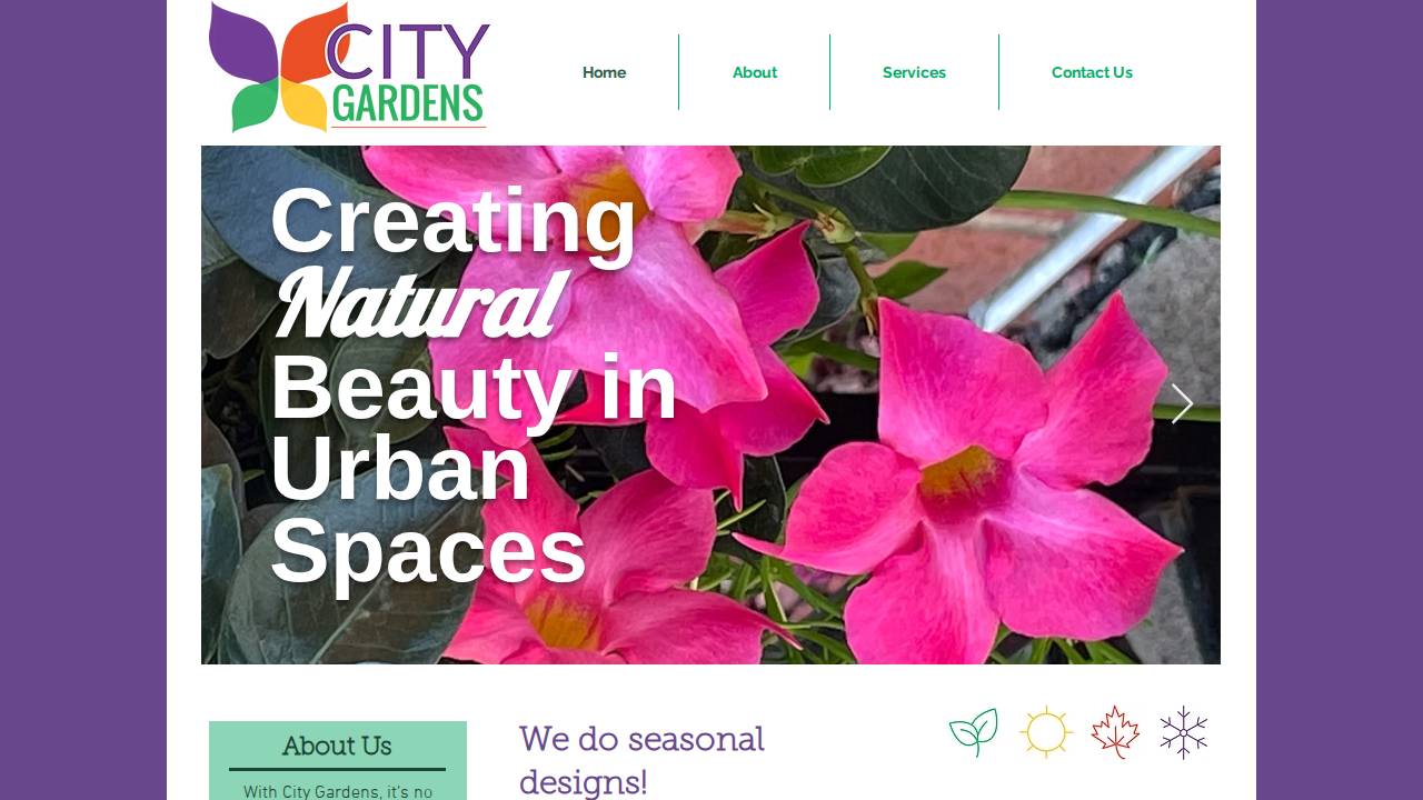 City Gardens Inc. website screenshot