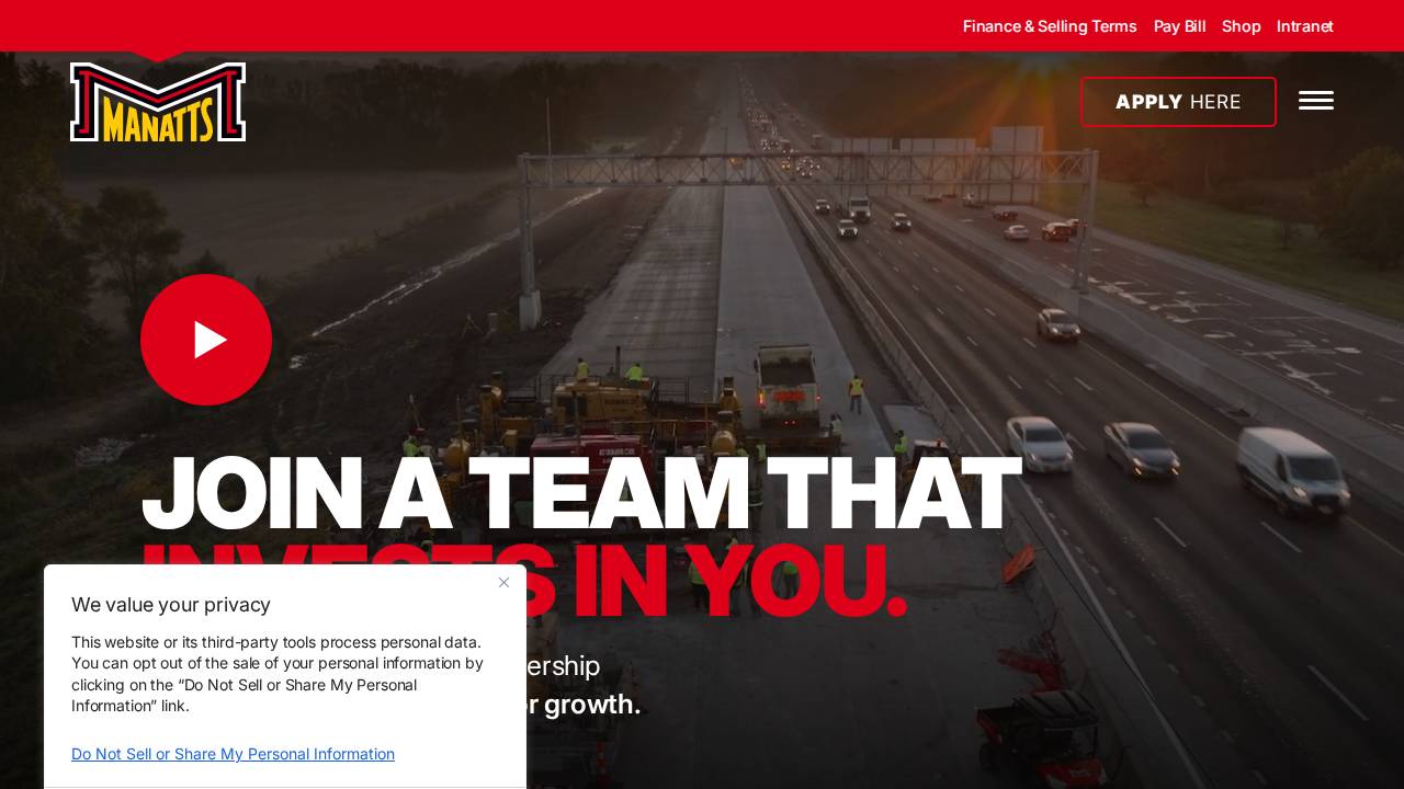 Manatt's Inc. website screenshot