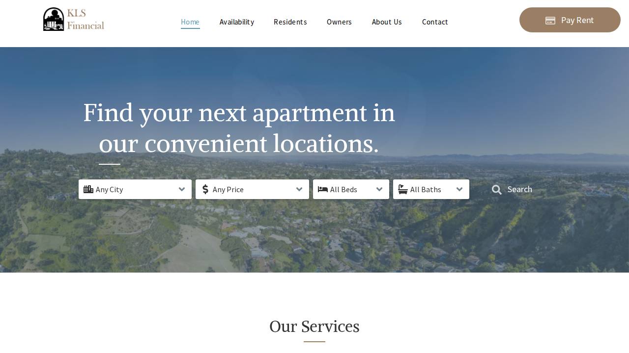 Kls LLC website screenshot