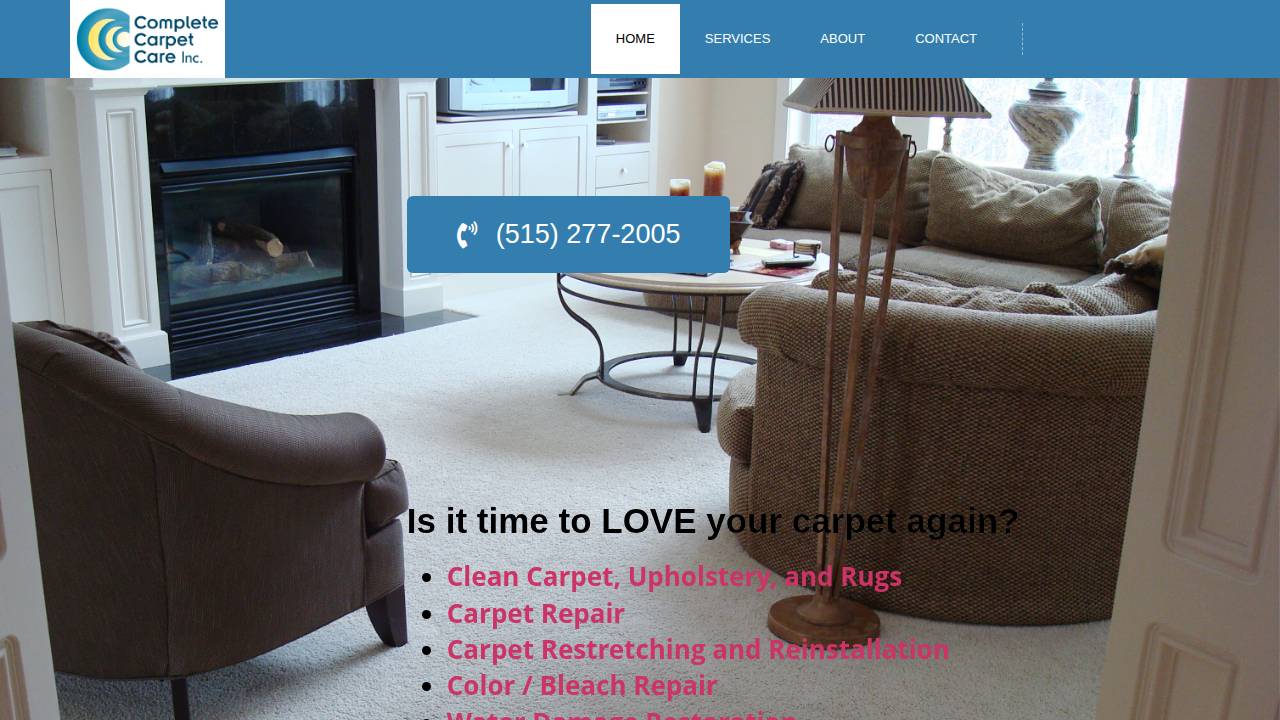 Complete Carpet Care Inc. website screenshot