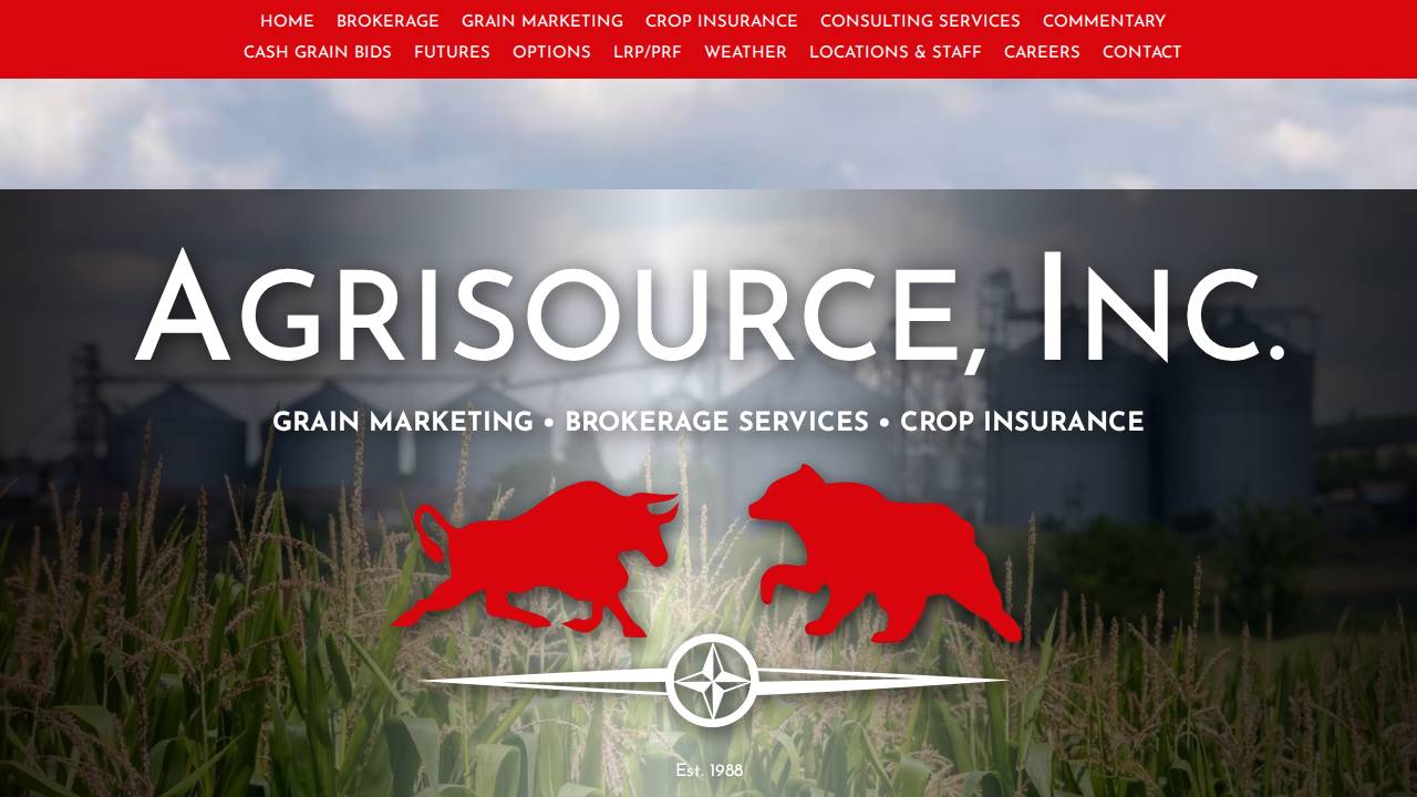 Agrisource Inc. website screenshot