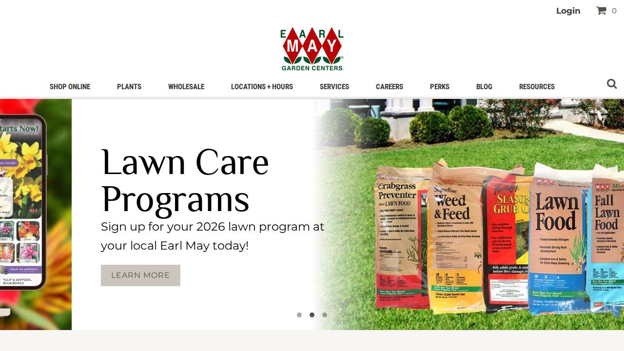 Earl May Garden 26 website screenshot