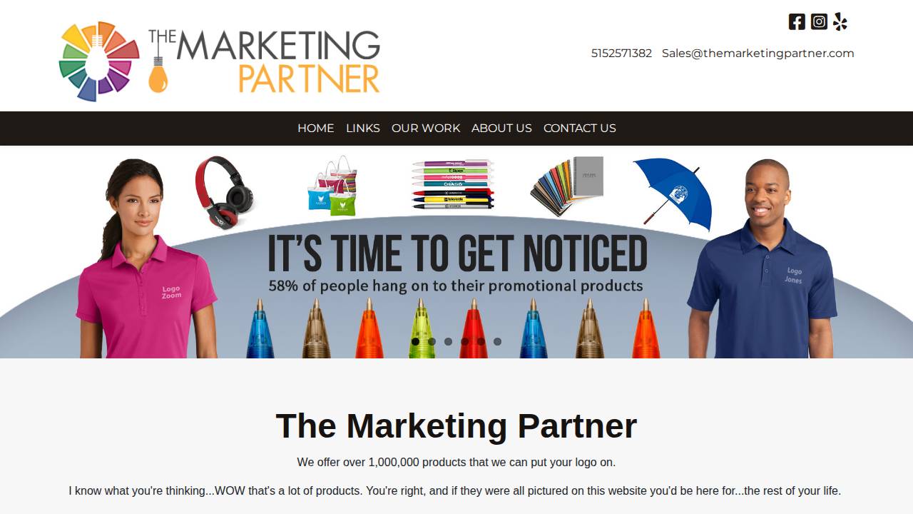 Marketing Partner website screenshot