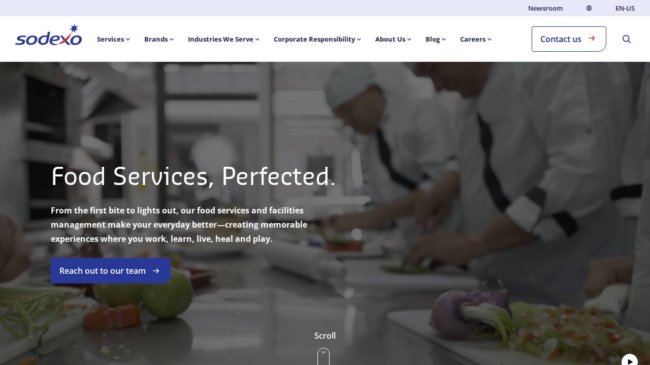 Sodexo Operations website screenshot