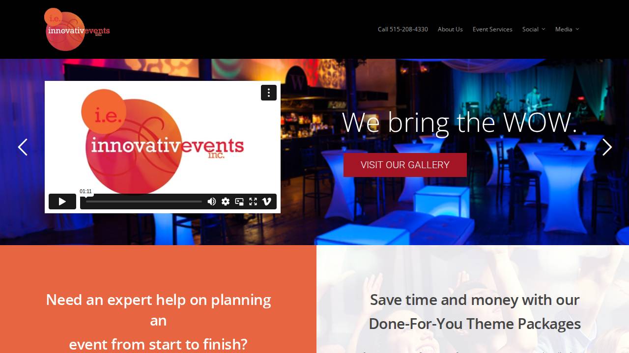 Innovativevents Inc. website screenshot