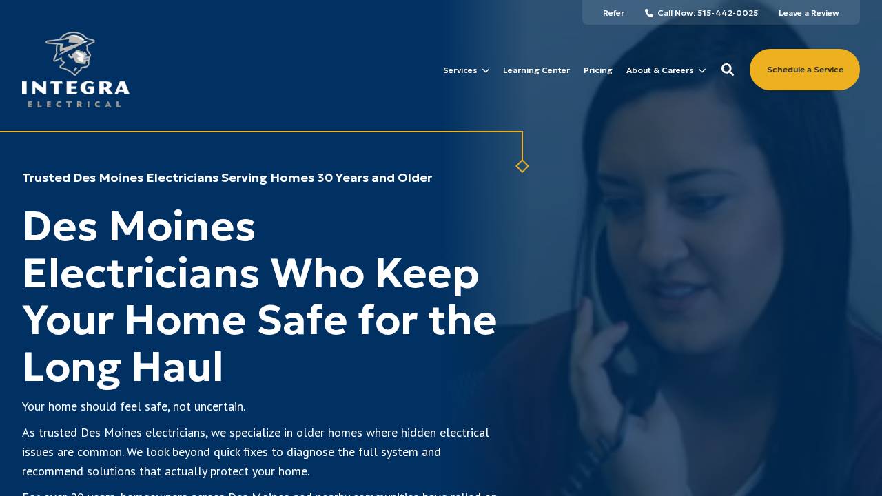 Integra Electric Solutions website screenshot