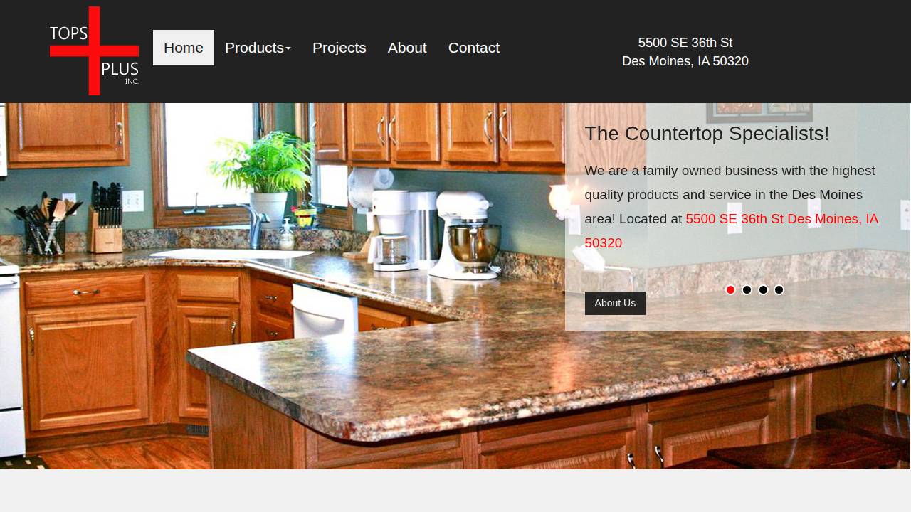 Tops Plus Inc. website screenshot