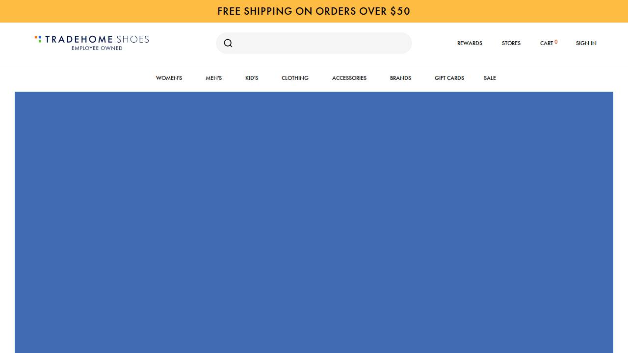 Tradehome Shoe Stores Inc. website screenshot