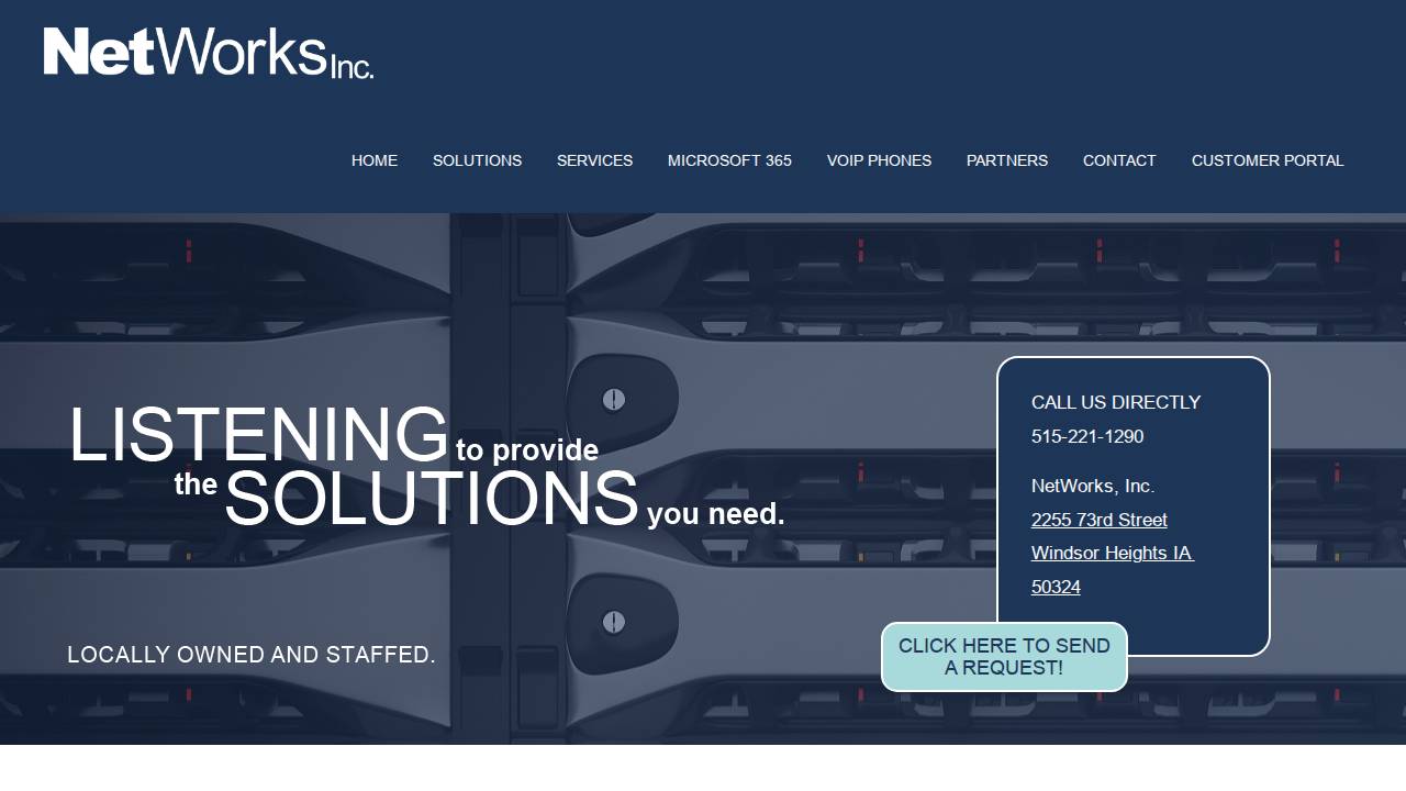 Networks Inc. website screenshot