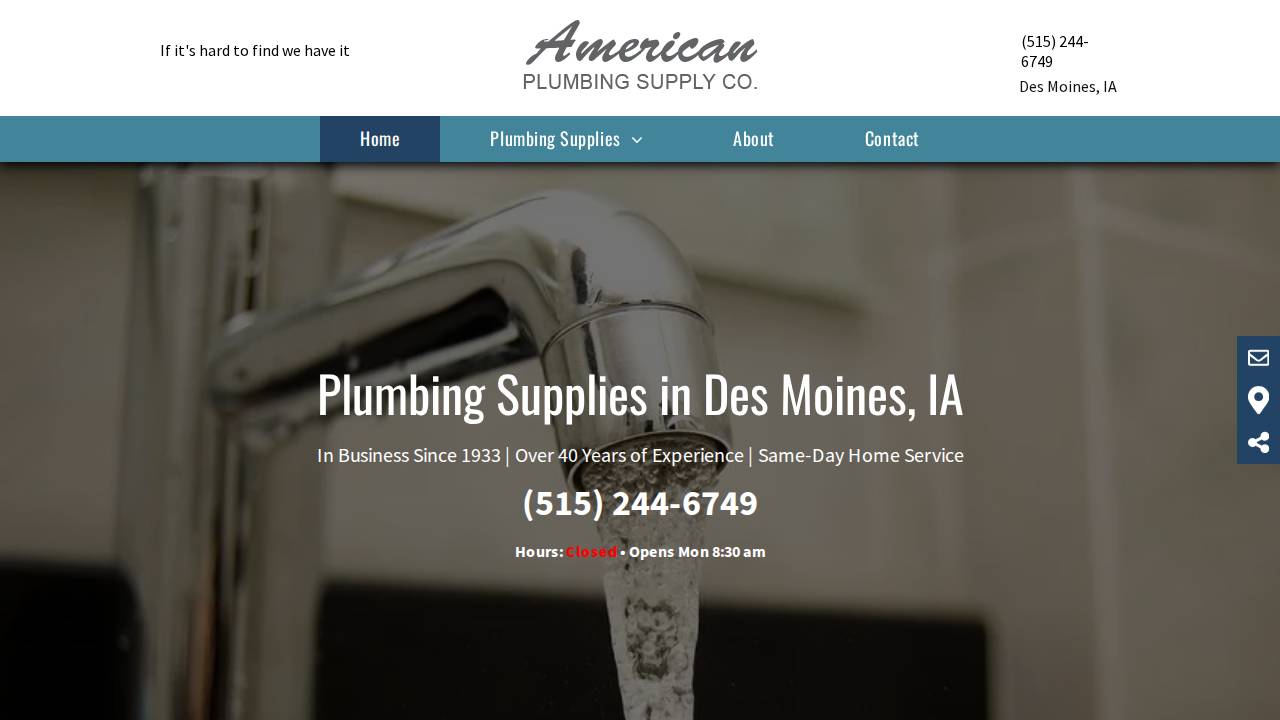 Amc Plumbing Co. website screenshot