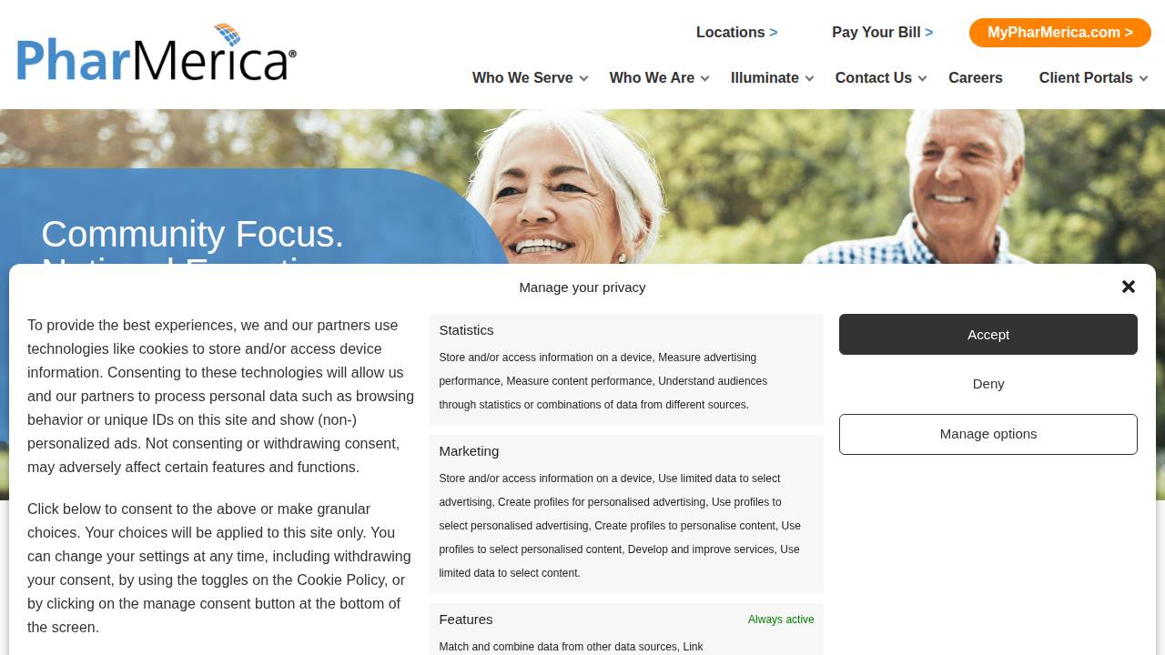 Pharmerica website screenshot