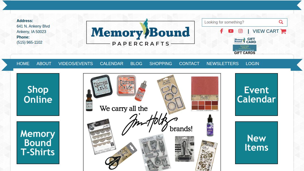 Memory Bound Inc. website screenshot