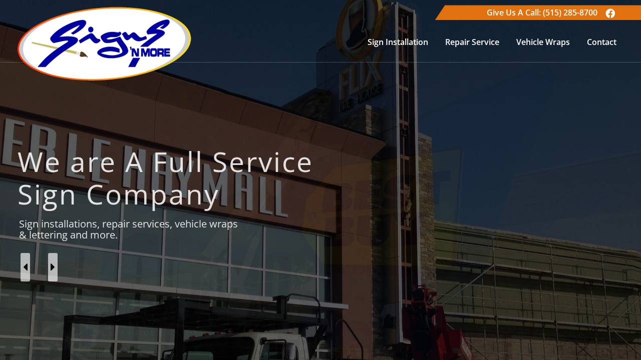 Signsn More LLC website screenshot