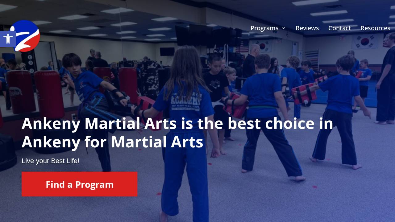 Academy Of Martial Arts Inc. website screenshot
