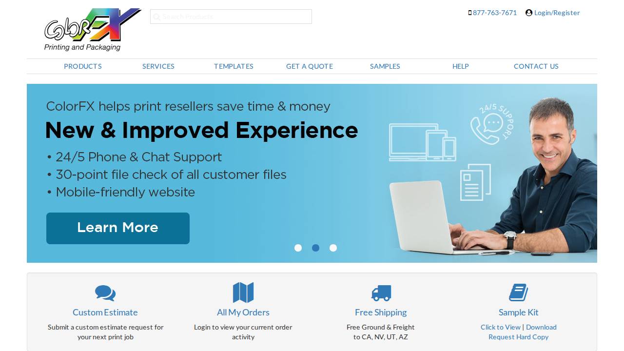 Colorfx Inc. website screenshot