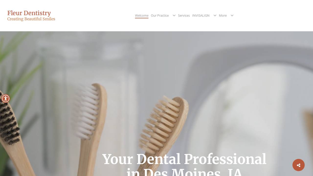 Fleur Dentistry website screenshot