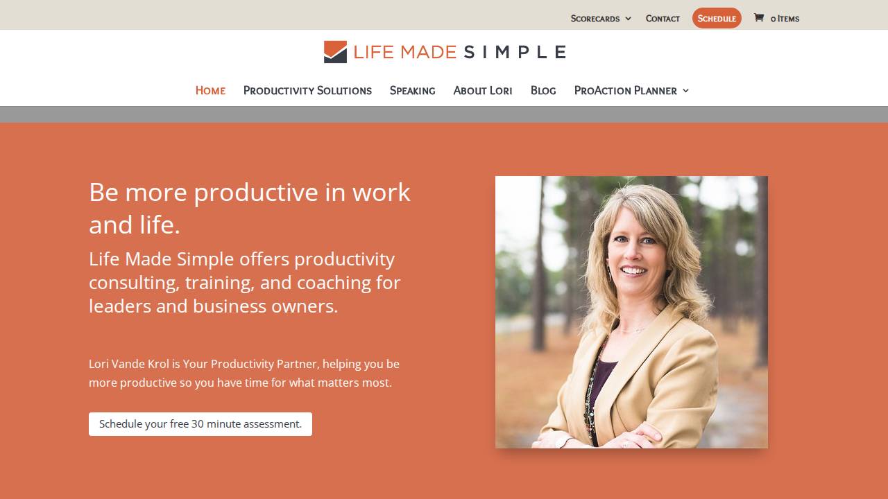 Life Made Simple LLC website screenshot
