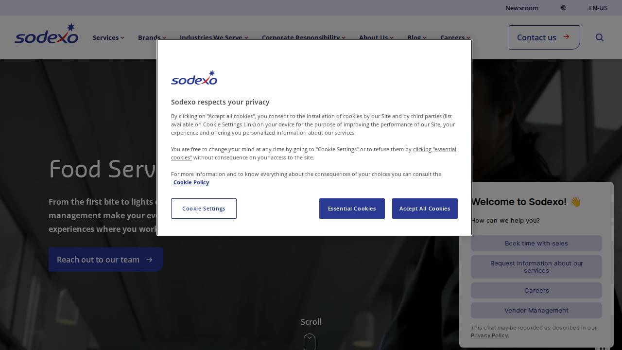 Sodexo Operations website screenshot