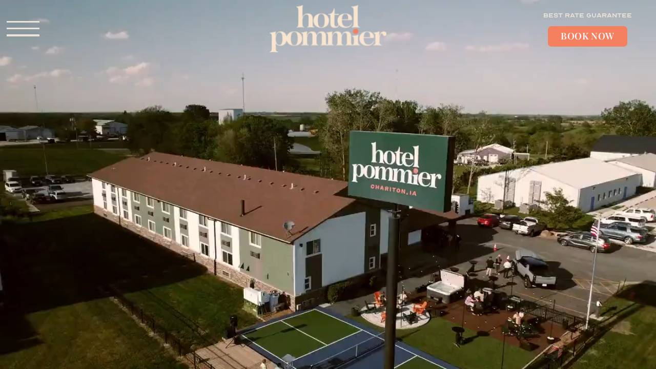 Hotel Pommier website screenshot