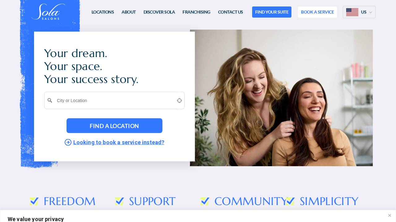 Shoppes At Three Fountains website screenshot