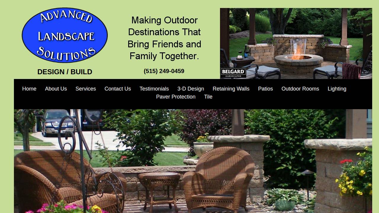 Advanced Landscape Solutions Inc. website screenshot