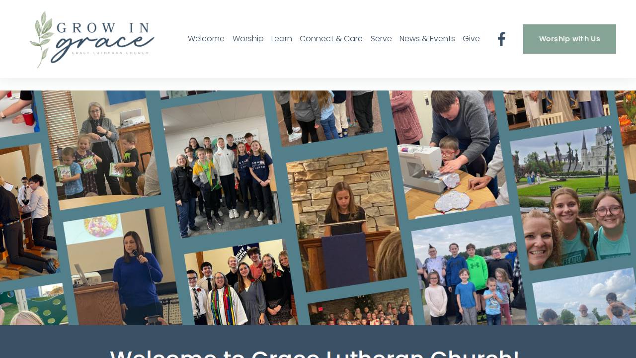 Grace Lutheran Church website screenshot
