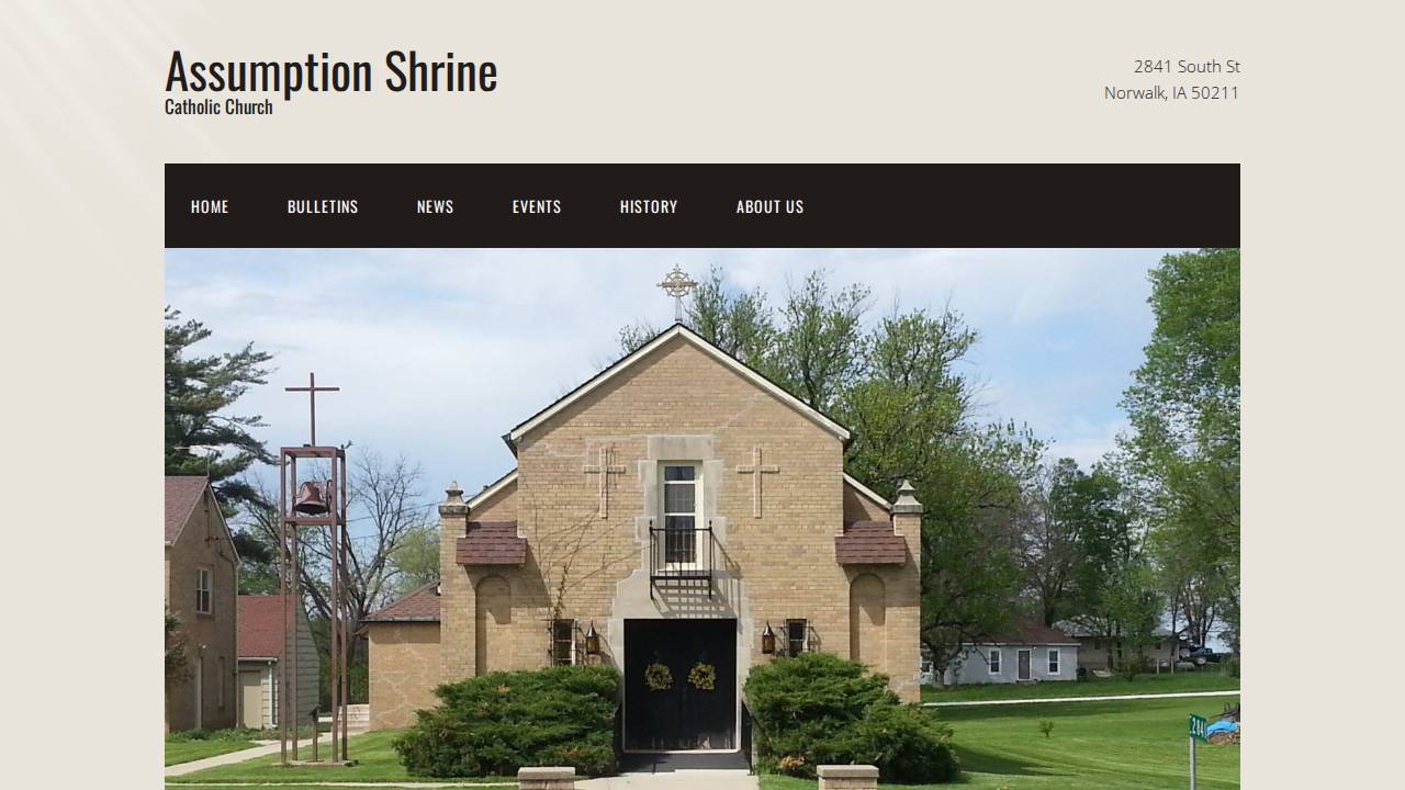 Church Of The Assumption website screenshot