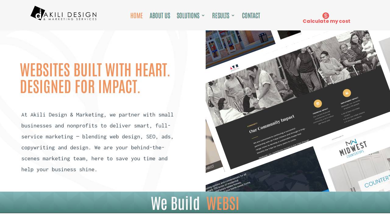 Akili Design & Marketing Services website screenshot