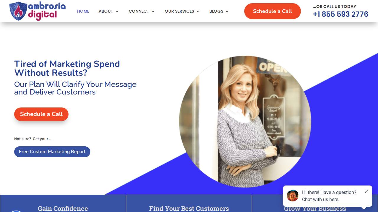 Ambrosia Web Technology LLC website screenshot