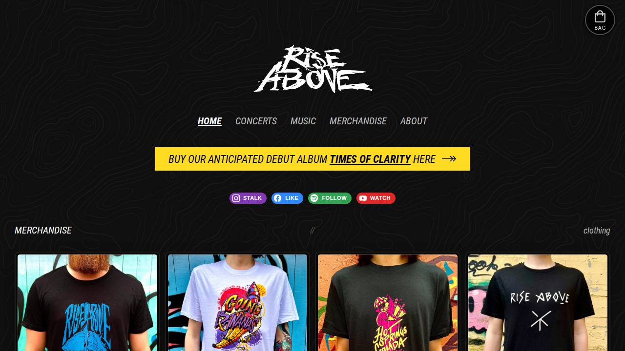 Rise Above website screenshot