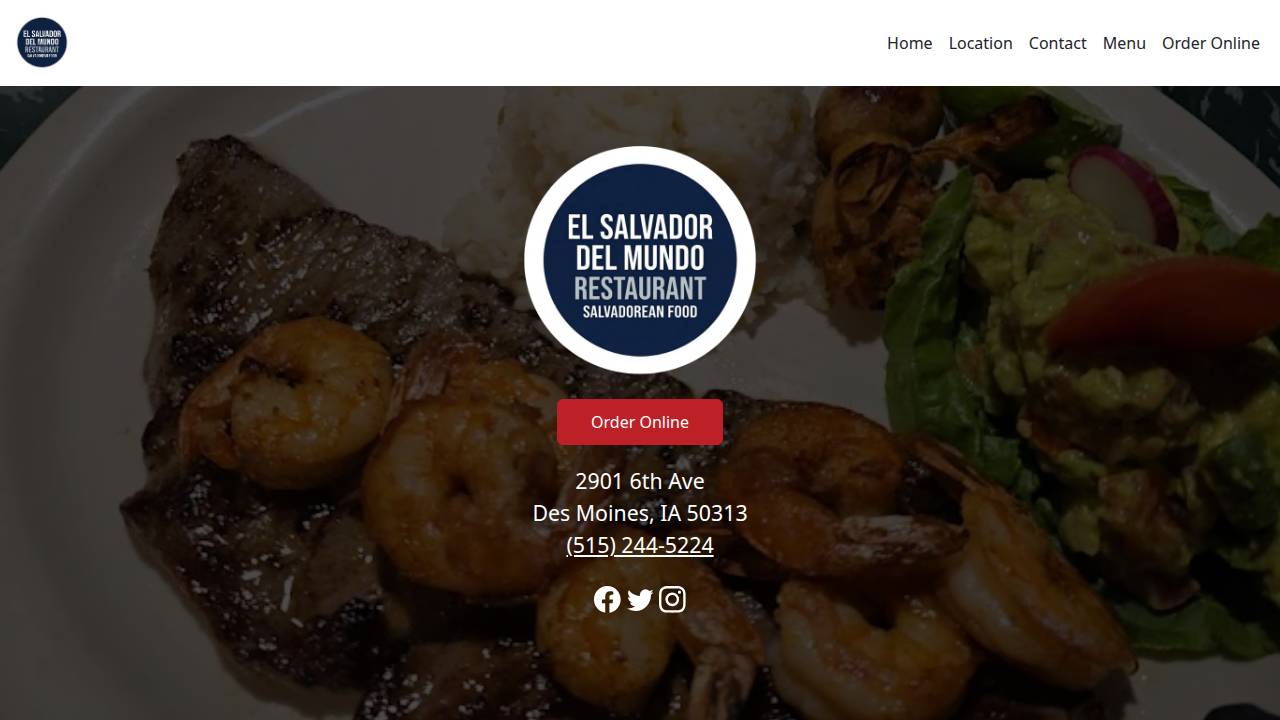 El Salvador Del Mundo Inc. website screenshot