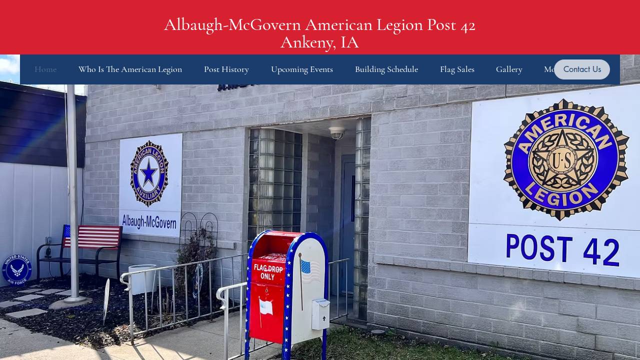American Legion Post 0042 website screenshot