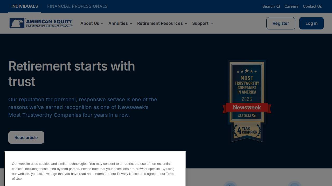 American Equity Investment website screenshot