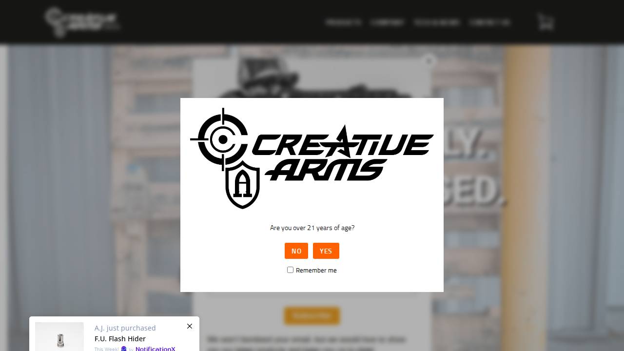 Creativearms LLC website screenshot