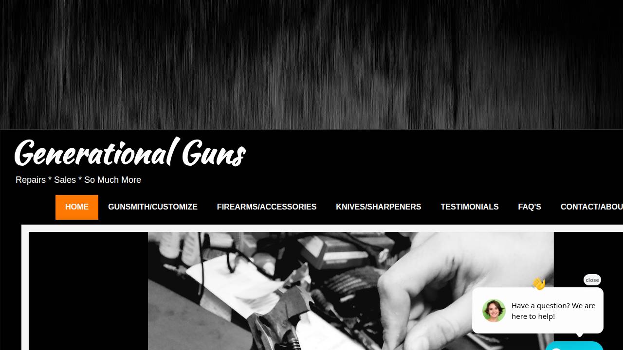 Generational Guns LLC website screenshot