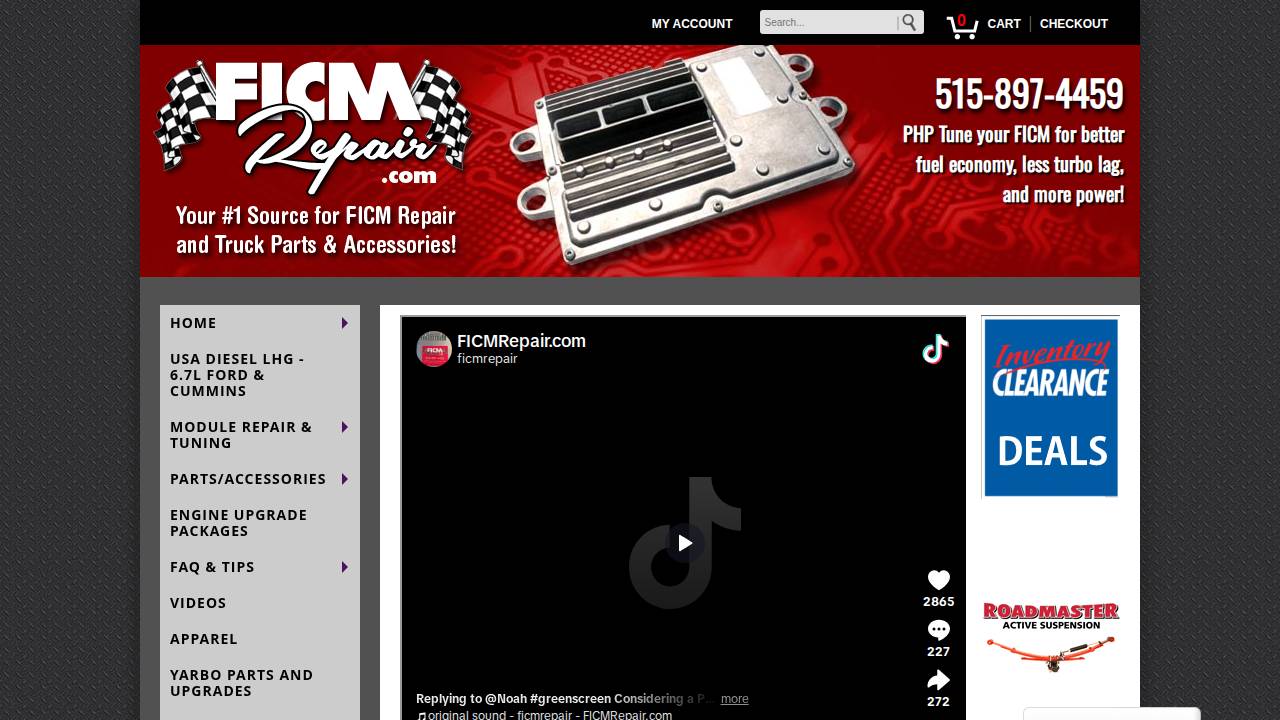 Ficmrepair.com website screenshot