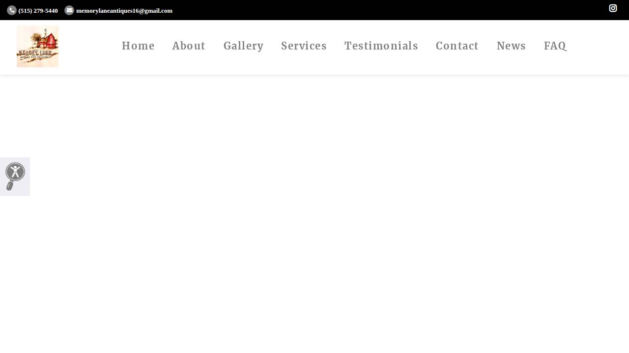 52 Gracedieu Memory Lane Antiques LLC website screenshot