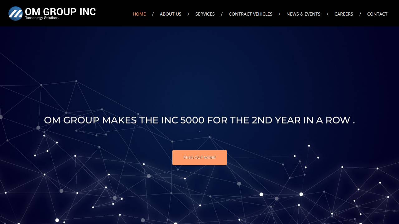 Om Group LLC website screenshot